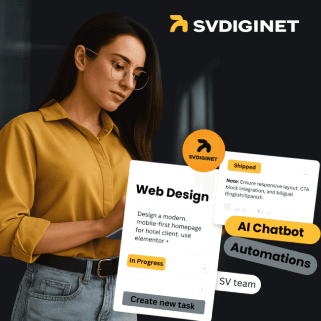 Mobile-optimized AI web design interface